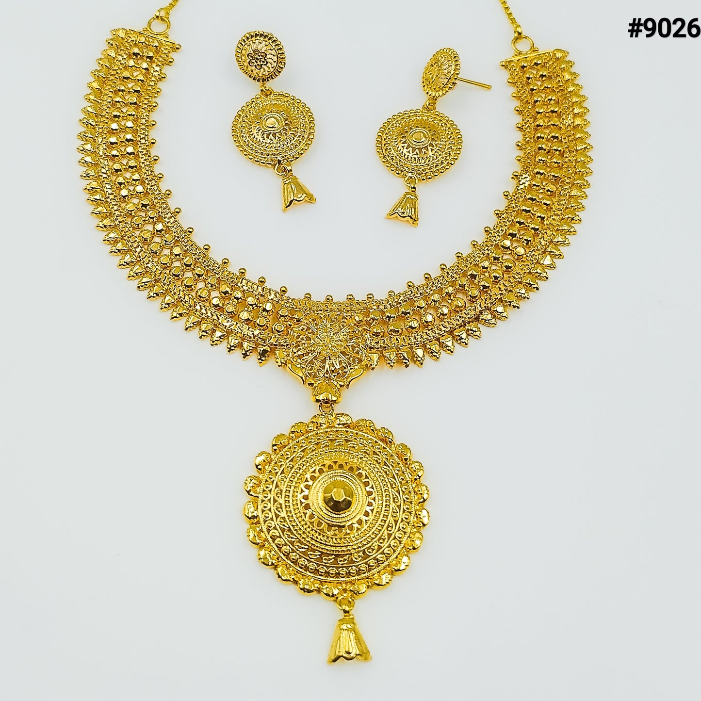 Gold Plated SHORT NECKLACE 5 Gram Gold Plated Jewellery PMJ Model No : 9026