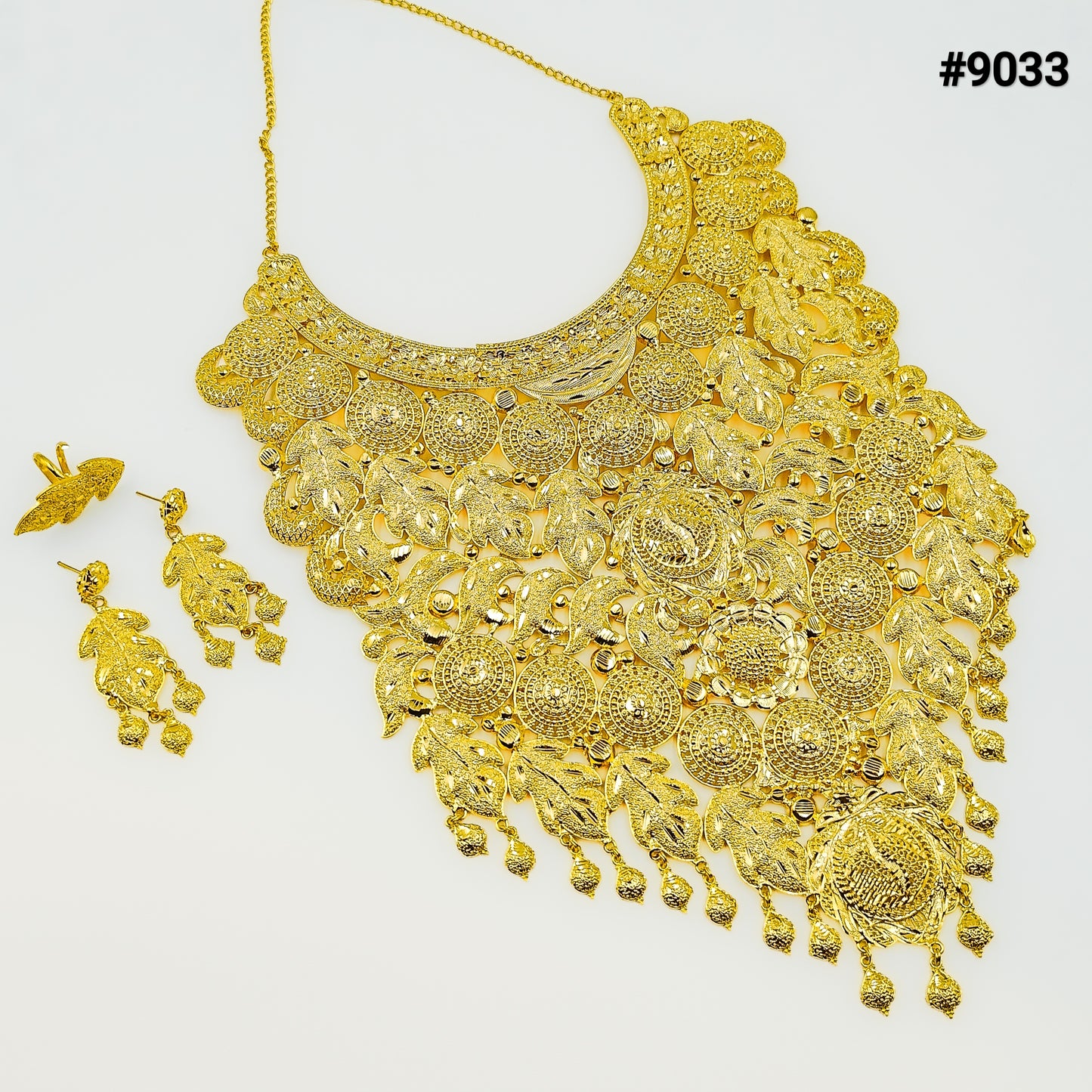 Gold Plated LONG NECKLACE 5 Gram Gold Plated Jewellery PMJ Model No : 9033