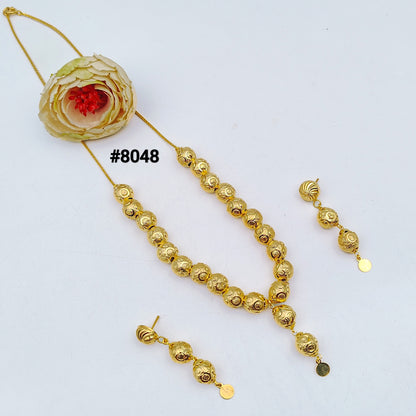 Gold Plated Short NECKLACE 5 Gram Gold Plated Jewellery PMJ Model No : 8048