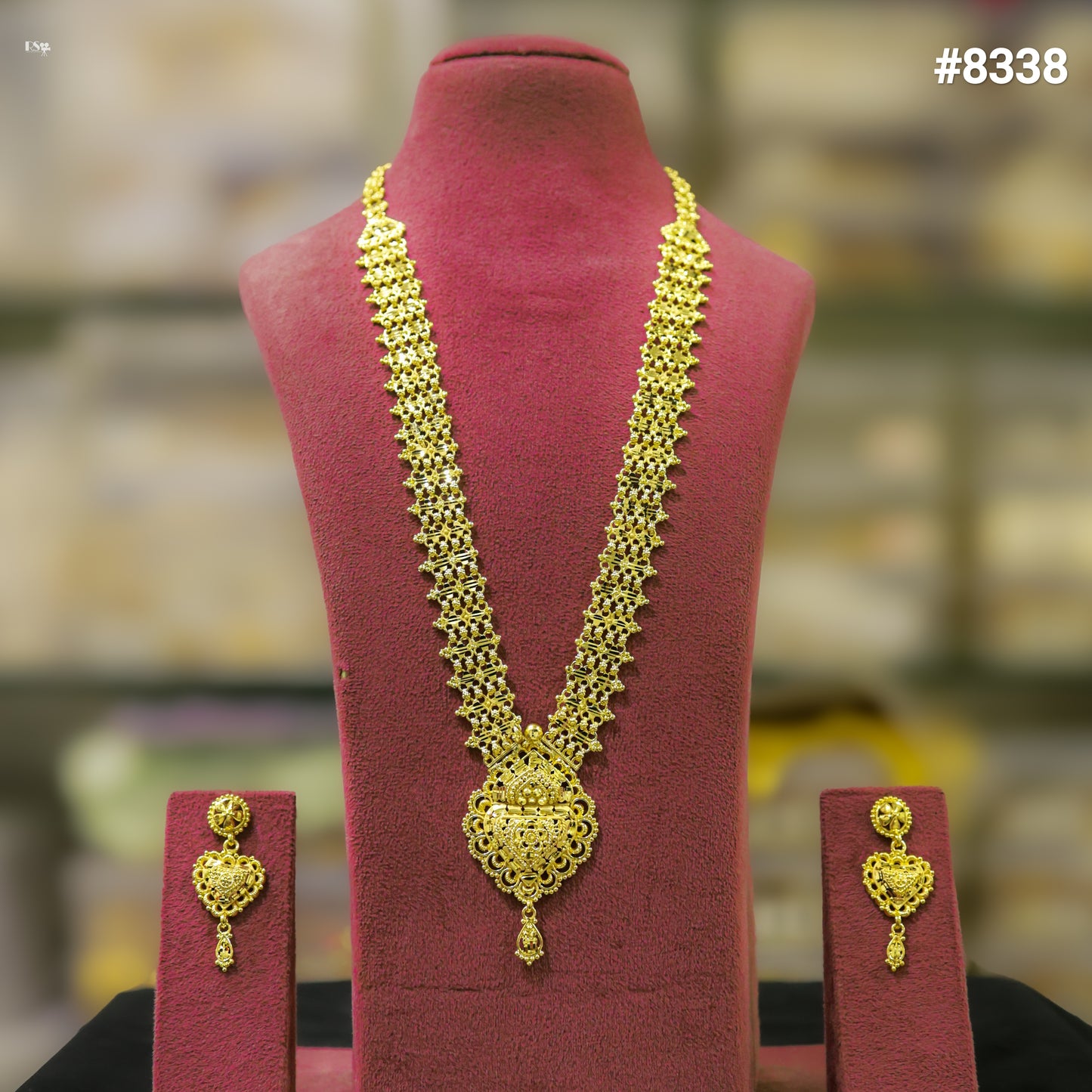 Gold Plated LONG NECKLACE 5 Gram Gold Plated Jewellery PMJ Model No : 8338