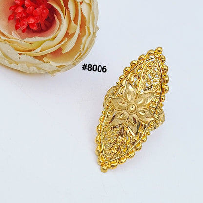 Gold Plated Finger Ring 5 Gram Gold Plated Jewellery PMJ Model No : 8006