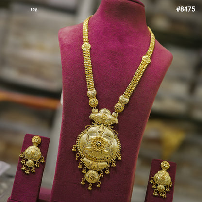 Gold Plated LONG NECKLACE 5 Gram Gold Plated Jewellery PMJ Model No : 8475