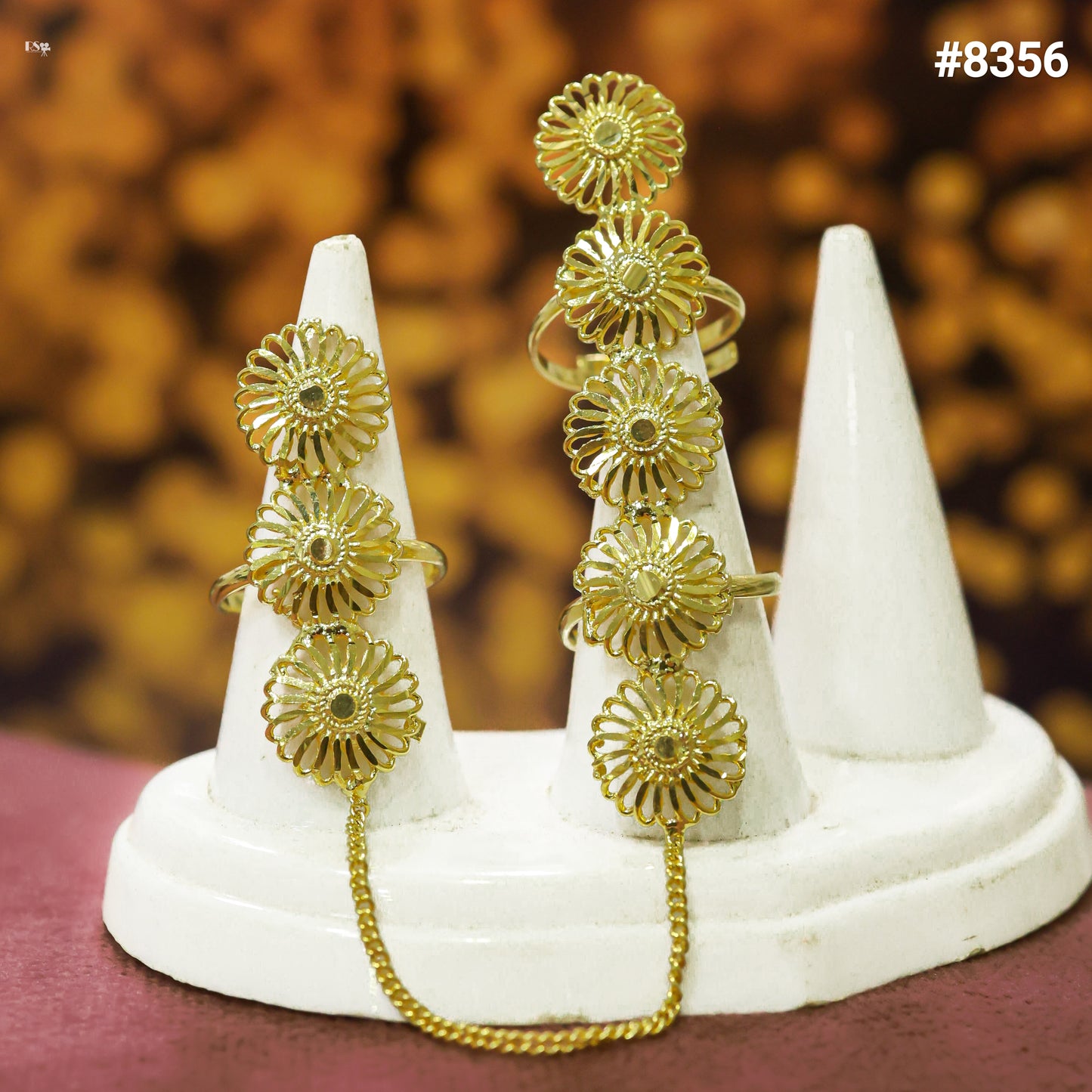 Gold Plated Finger Ring 5 Gram Gold Plated Jewellery PMJ Model No : 8356