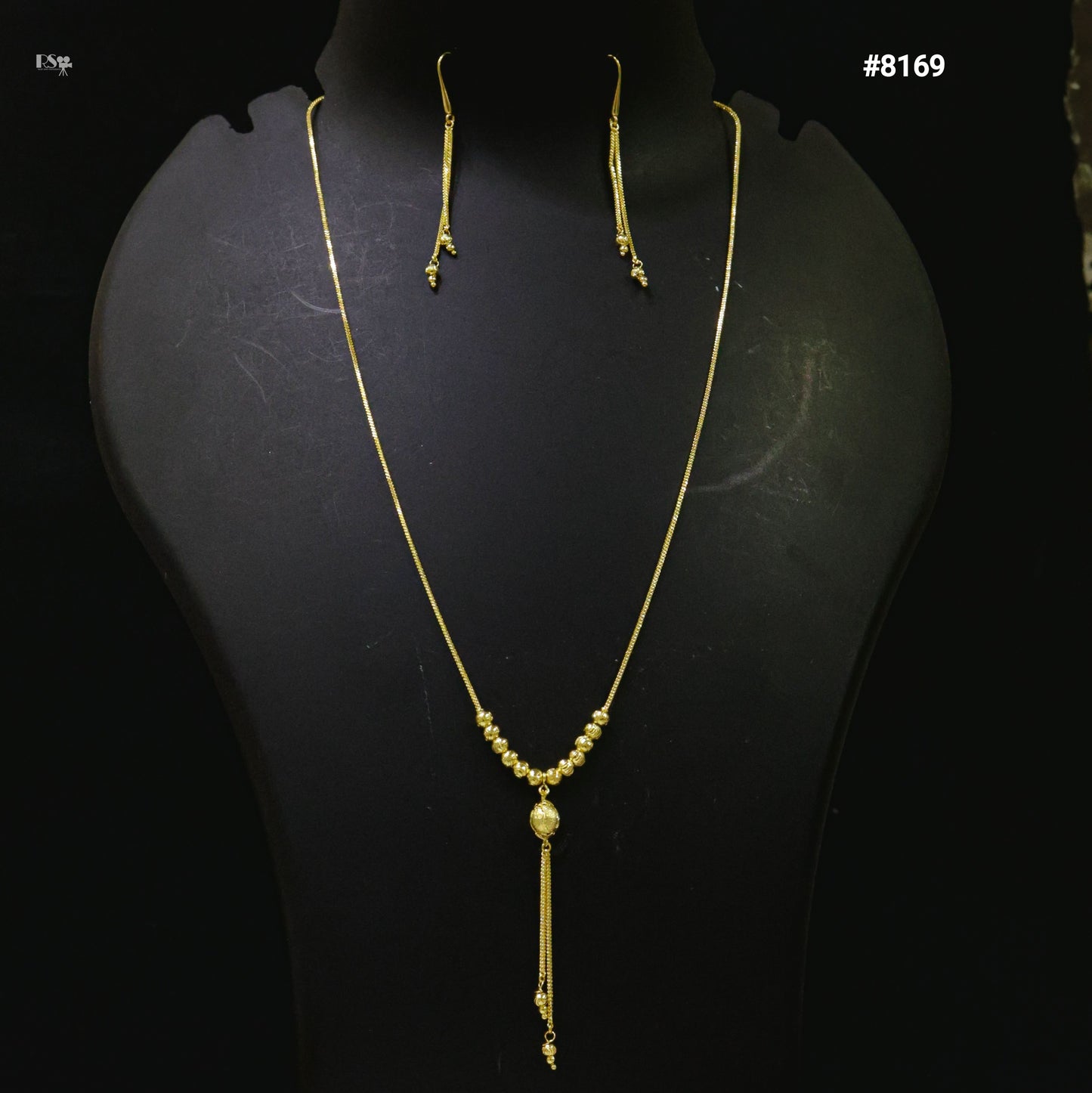 Gold Plated LONG NECKLACE 5 Grammes Gold Plated Jewellery PMJ Model No : 8169