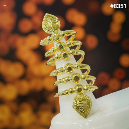 Gold Plated Finger Ring 5 Gram Gold Plated Jewellery PMJ Model No : 8351