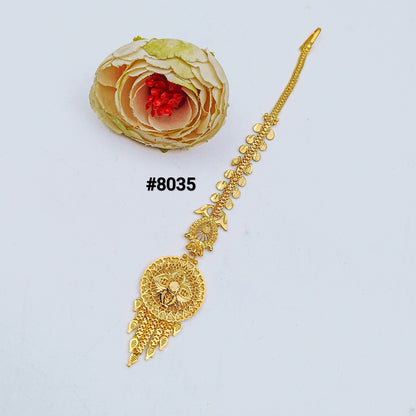 Gold Plated Maang Tika 5 Gram Gold Plated Jewellery PMJ Model No : 8035