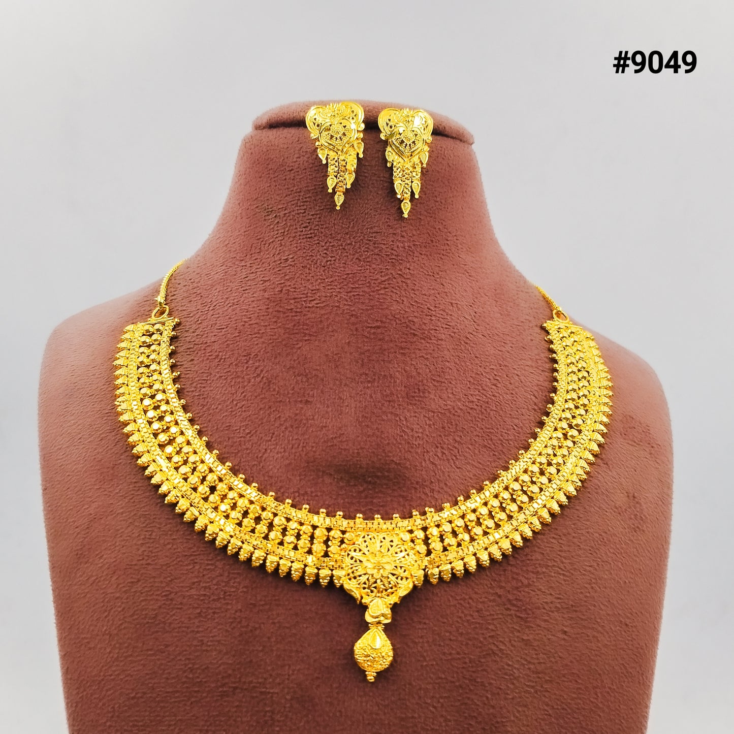 Gold Plated SHORT NECKLACE 5 Gram Gold Plated Jewellery PMJ Model No:9049