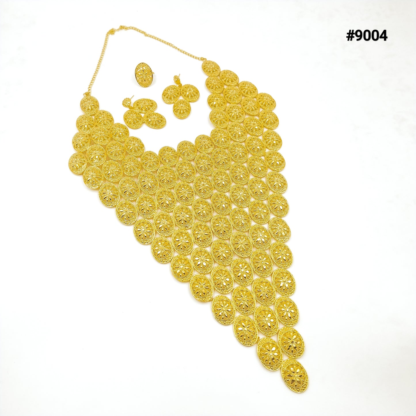Gold Plated LONG NECKLACE 5 Gram Gold Plated Jewellery PMJ Model No : 9004