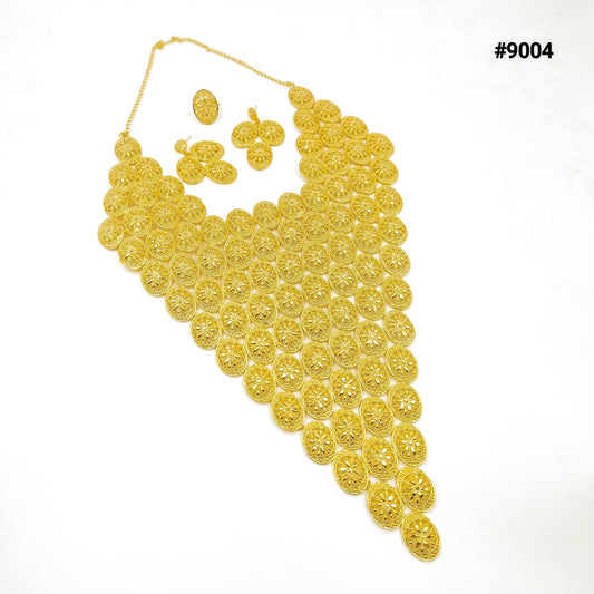 Gold Plated LONG NECKLACE 5 Gram Gold Plated Jewellery PMJ Model No : 9004
