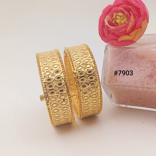 Gold Plated BANGLE 5 Gram Gold Plated Jewellery PMJ Model No : 7903