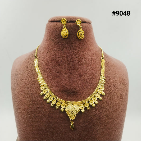 Gold Plated SHORT NECKLACE 5 Gram Gold Plated Jewellery PMJ Model No:9048