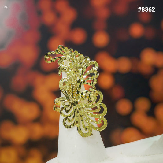 Gold Plated Finger Ring 5 Gram Gold Plated Jewellery PMJ Model No : 8362