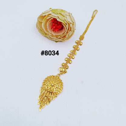 Gold Plated Maang Tika 5 Gram Gold Plated Jewellery PMJ Model No : 8034