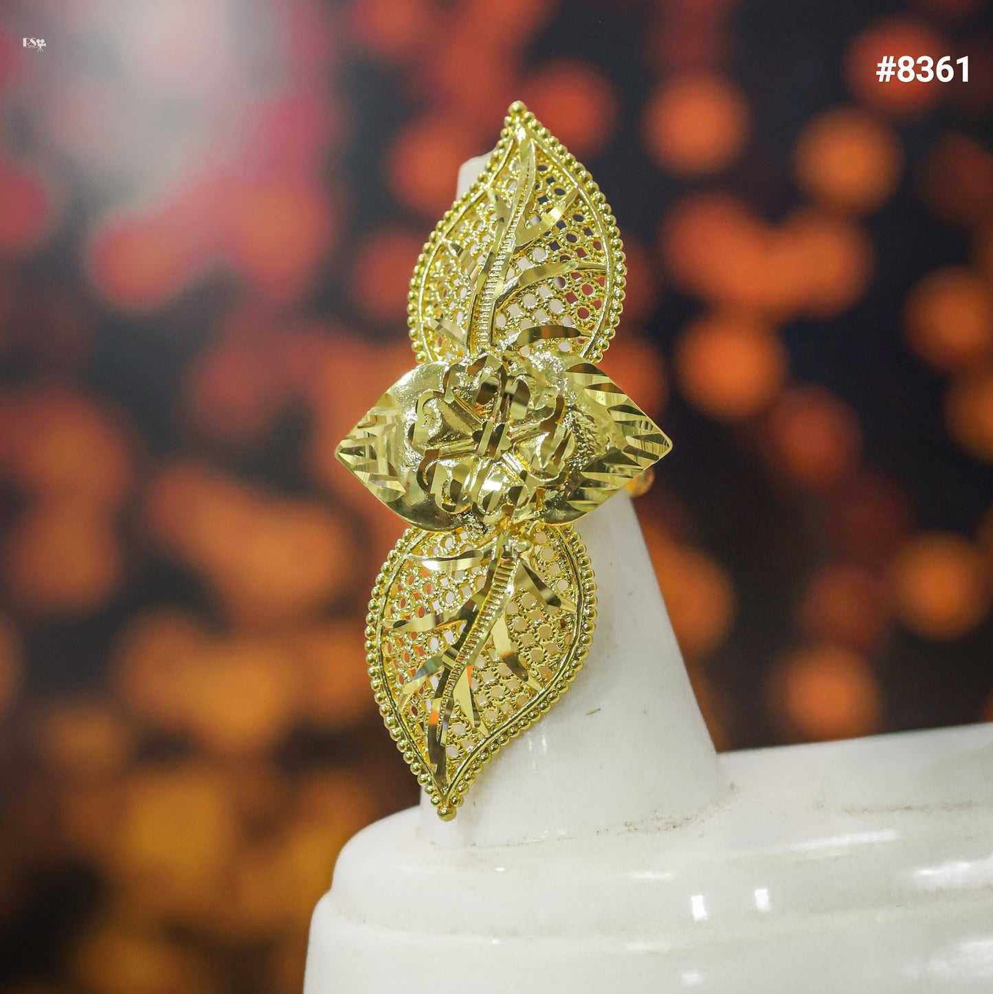 Gold Plated Finger Ring 5 Gram Gold Plated Jewellery PMJ Model No : 8361