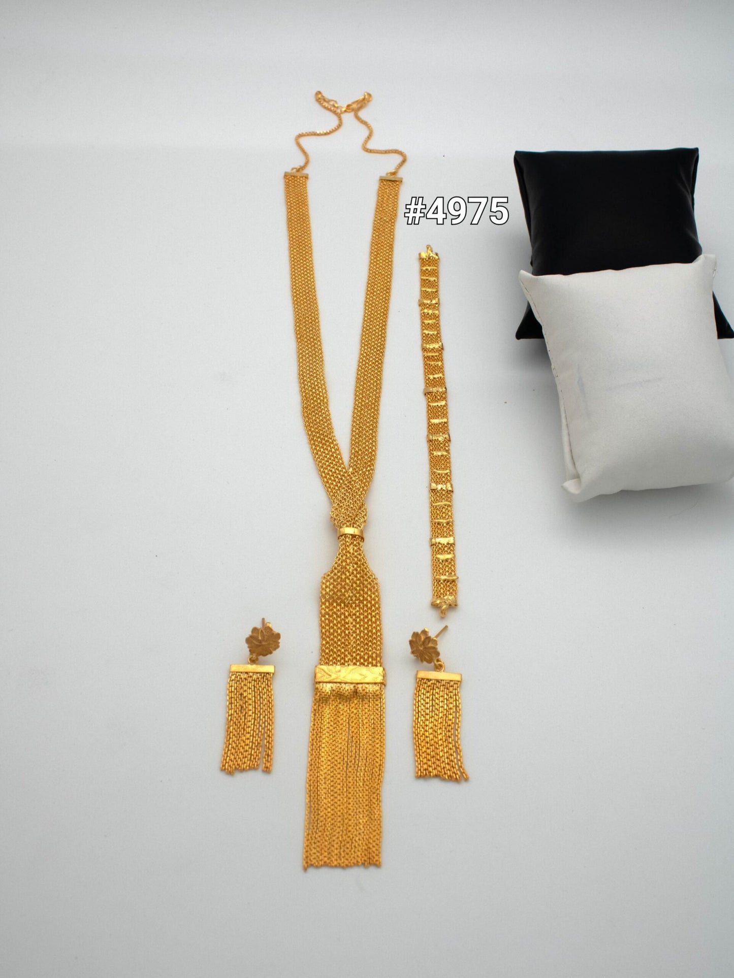 Exclusive Gold Plated Long Necklaces Set, PMJ Model No: 4975