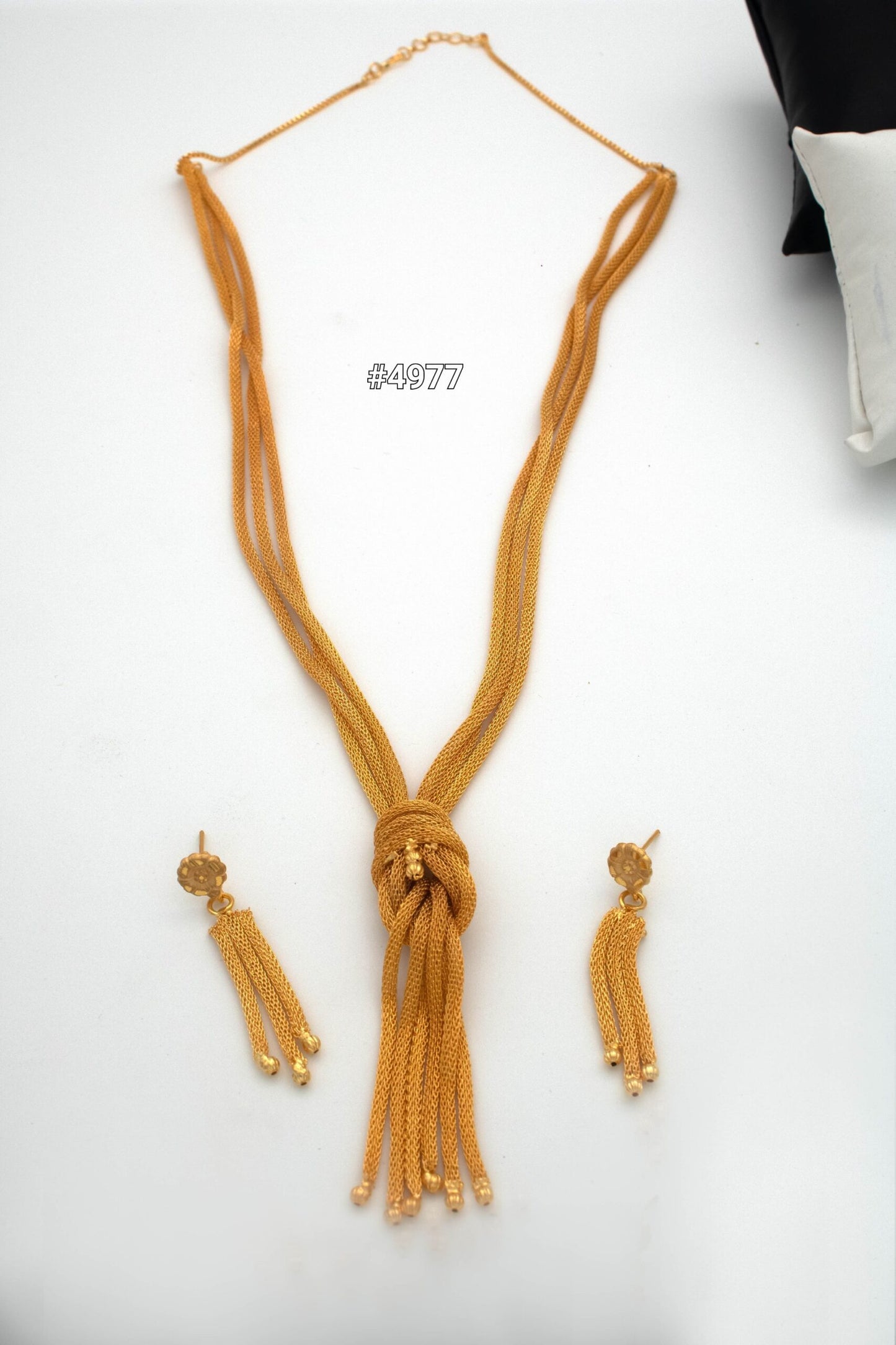 Exclusive Gold Plated Long Necklaces Set, PMJ Model No: 4977