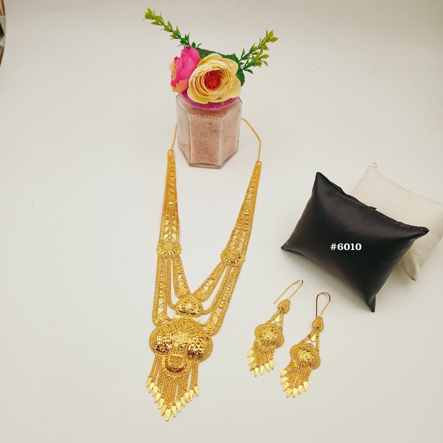 Exclusive Gold Plated Long Necklaces Set, PMJ Model No: 6010