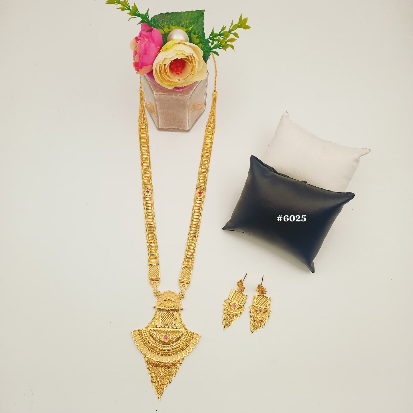 Exclusive Gold Plated Long Necklaces Set, PMJ Model No: 6025