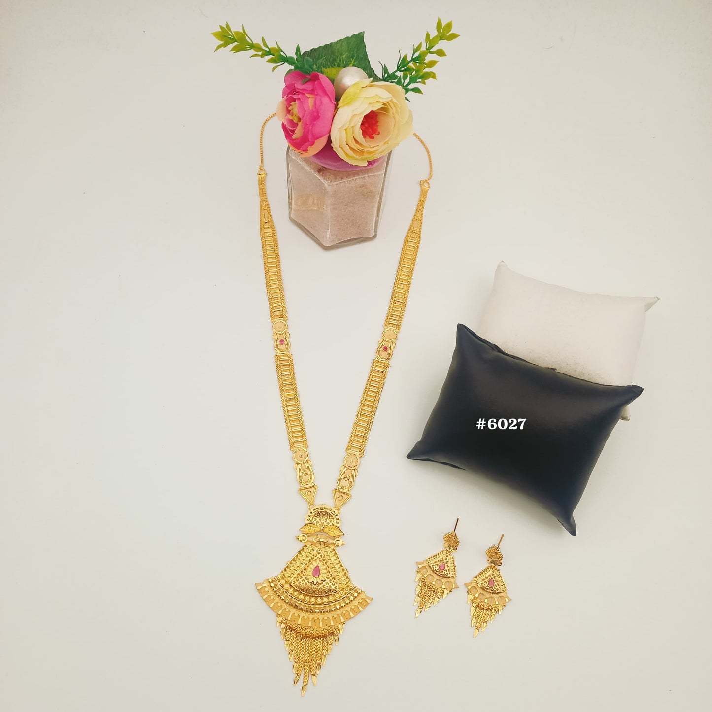 Exclusive Gold Plated Long Necklaces Set, PMJ Model No: 6027