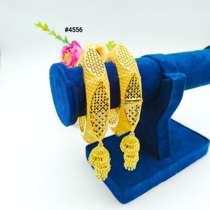 Gold Plated Bridal Wear Hexa Bangles, PMJ Model No: 4556