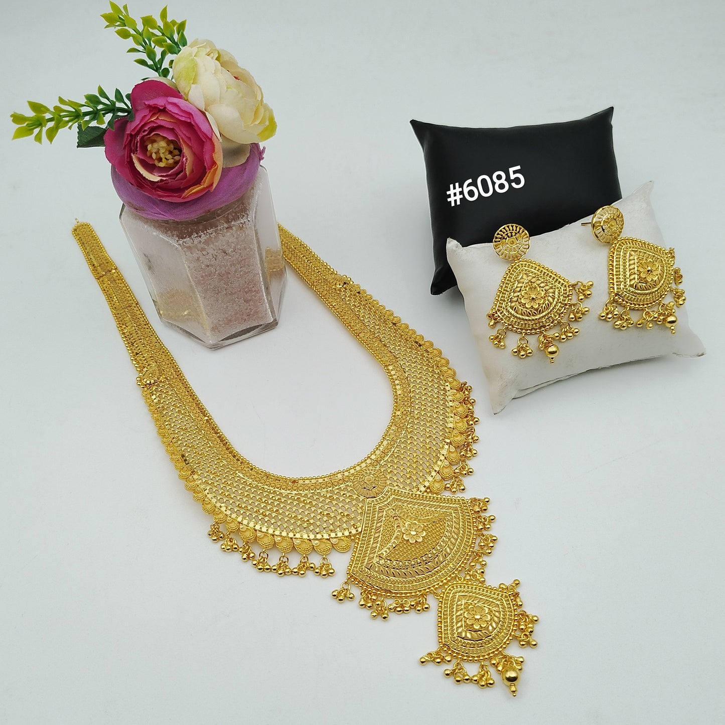 Exclusive Gold Plated Long Necklaces Set, PMJ Model No: 6085