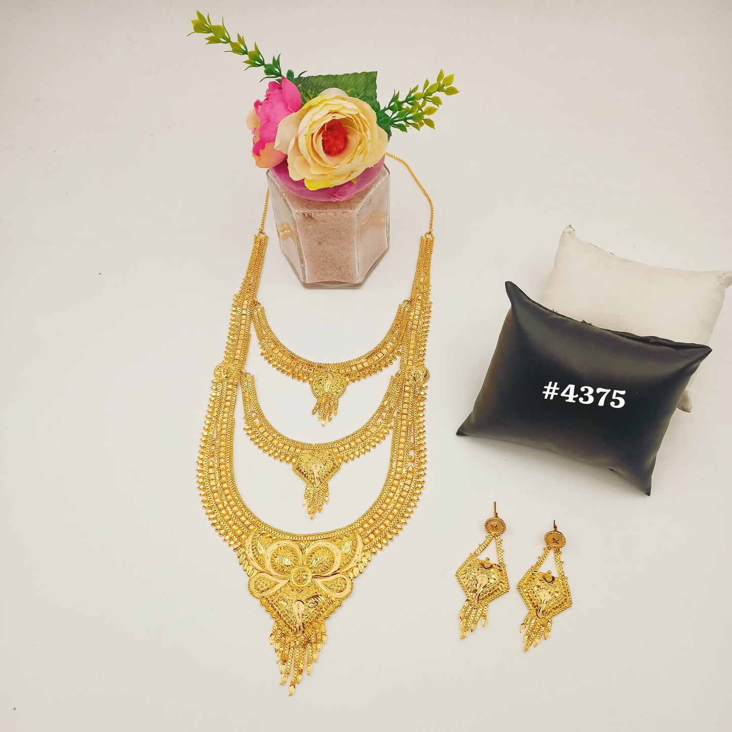 Exclusive Gold Plated Long Necklaces Set, PMJ Model No: 4375