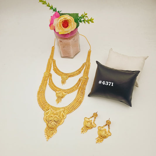 Exclusive Gold Plated Long Necklaces Set, PMJ Model No: 4371