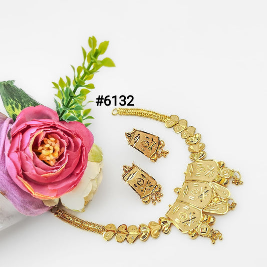 Gold Plated Short Necklace, PMJ Model No: 6132