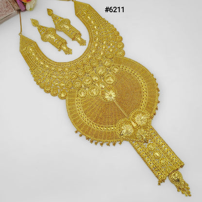 Exclusive Gold Plated Long Necklaces Set, PMJ Model No: 6211
