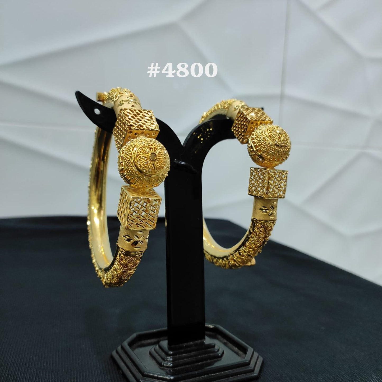 Gold Plated Bridal Wear Bangles, PMJ Model No: 4800