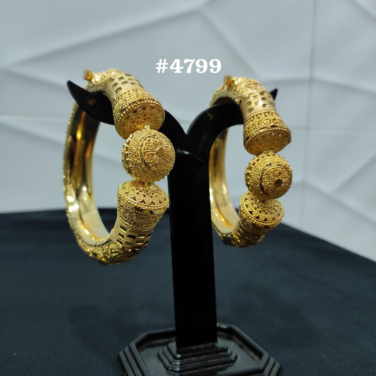 Gold Plated Bridal Wear Bangles, PMJ Model No: 4799