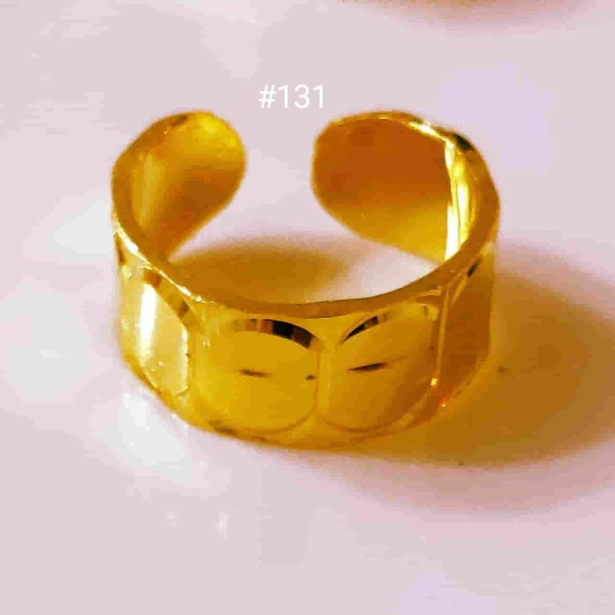 PMJ Indian Party Gold Look Beautiful Design Small Finger Ring Jewelry Sale MODEL : 131