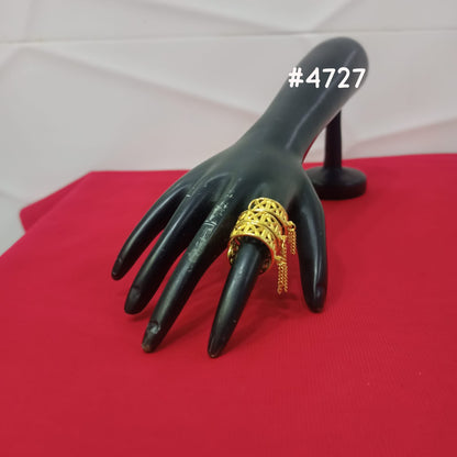 Stylish Gold Plated Ladies Finger Ring, PMJ Model No: 4727