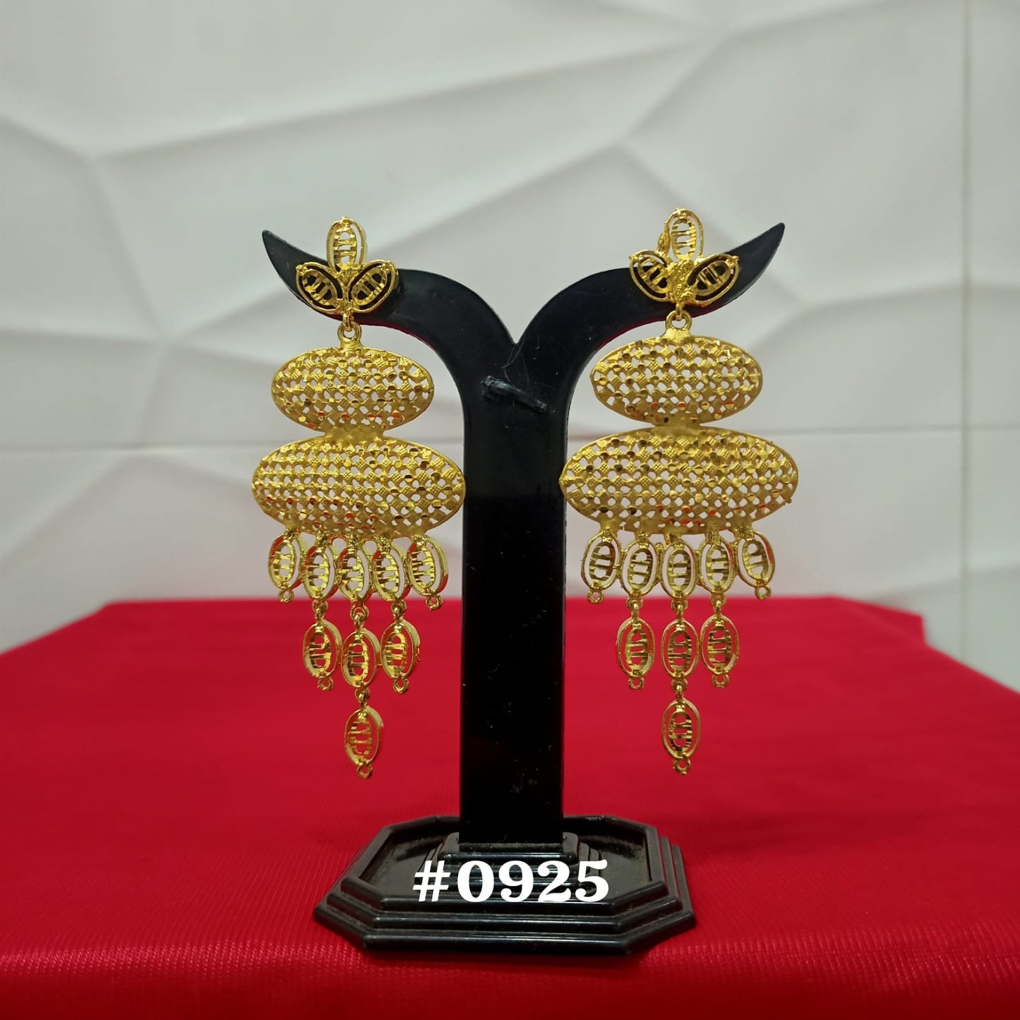 PMJ Mesmerizing Gold Plated Beautiful Designer Earring Handmade Jewelry Sale MODEL : 925