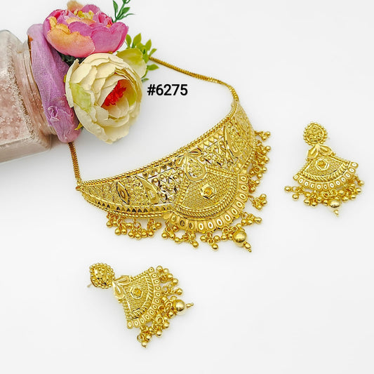 Gold Plated Short Necklace Set, PMJ Model No: 6275