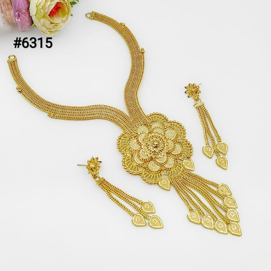 Exclusive Gold Plated Long Necklace Set, PMJ Model No: 6315