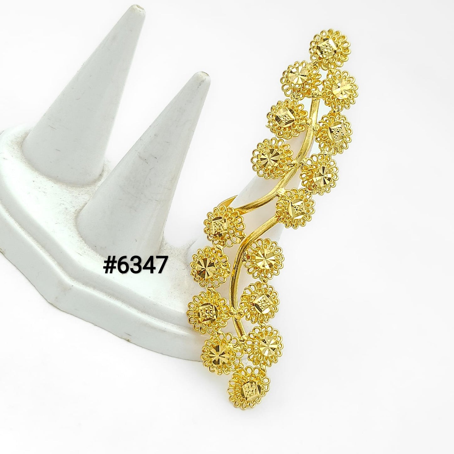 Stylish Gold Plated Ladies Finger Ring, PMJ Model No: 6347