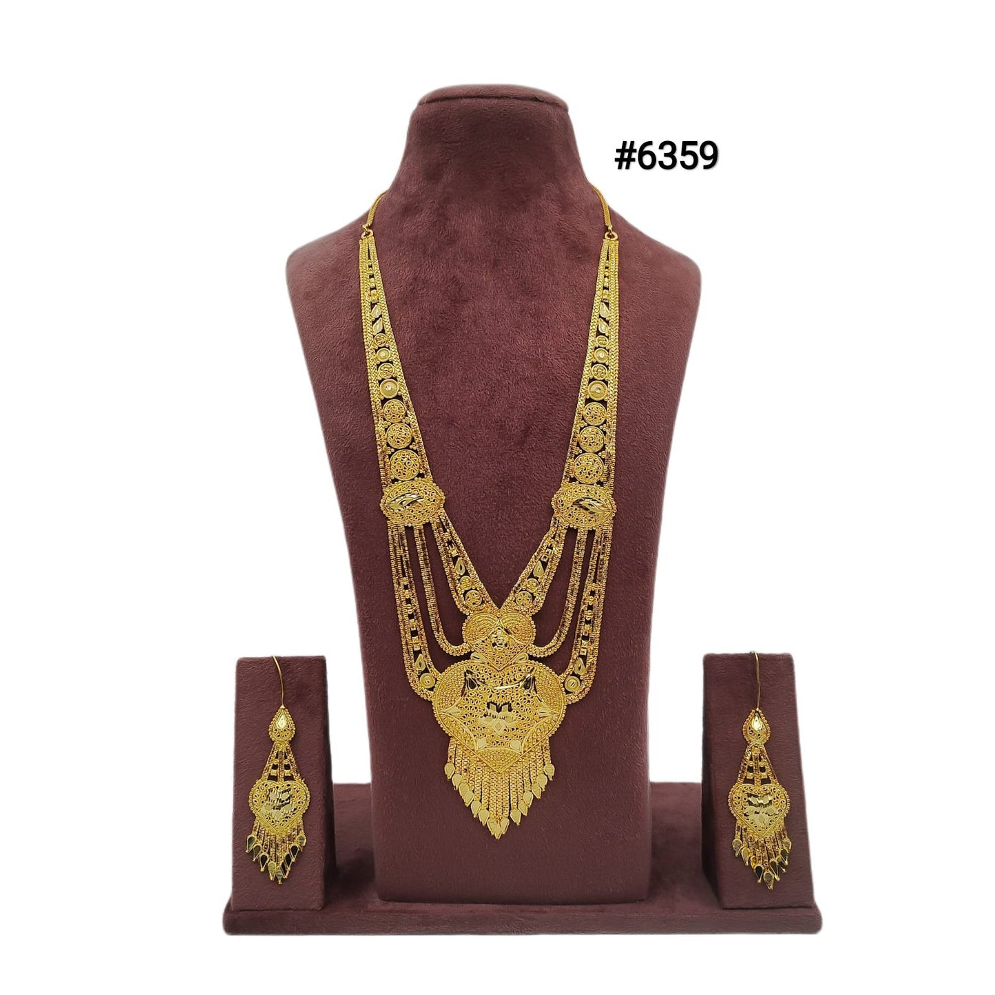 Exclusive Gold Plated Long Necklace Set, PMJ Model No: 6359