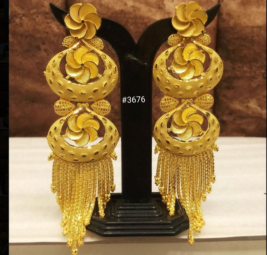 Gold Plated Designer Earrings, PMJ Model No: 3676