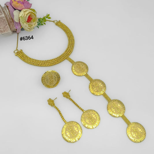 Gold Plated Long Necklace Set, PMJ Model No: 6364