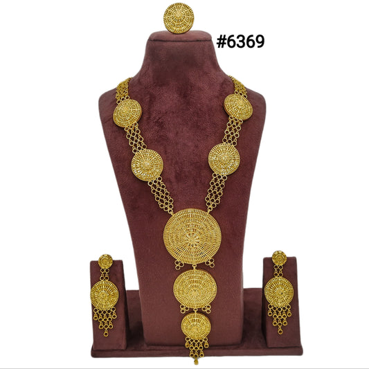 Gold Plated Long Necklace Set, PMJ Model No: 6369