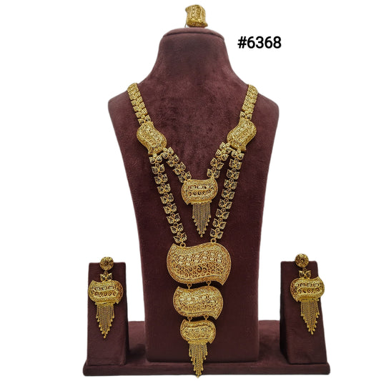 Gold Plated Long Necklace Set, PMJ Model No: 6368