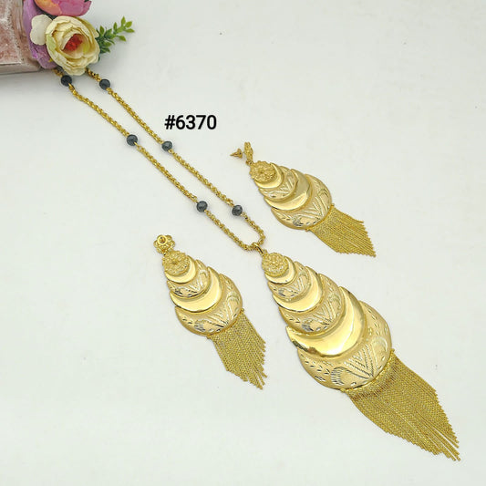 Gold Plated Hand Made Jewelry Long Necklace Set, PMJ Model No: 6370