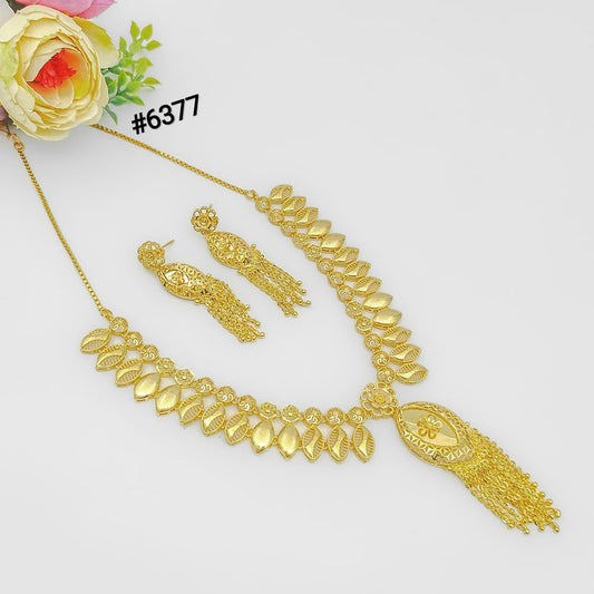 Gold Plated Short Necklace Set, PMJ Model No: 6377