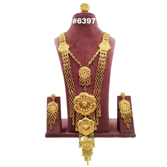 Gold Plated Long Necklace Set, PMJ Model No: 6397