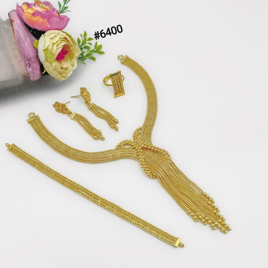 Gold Plated Short Necklace Set, PMJ Model No: 6400