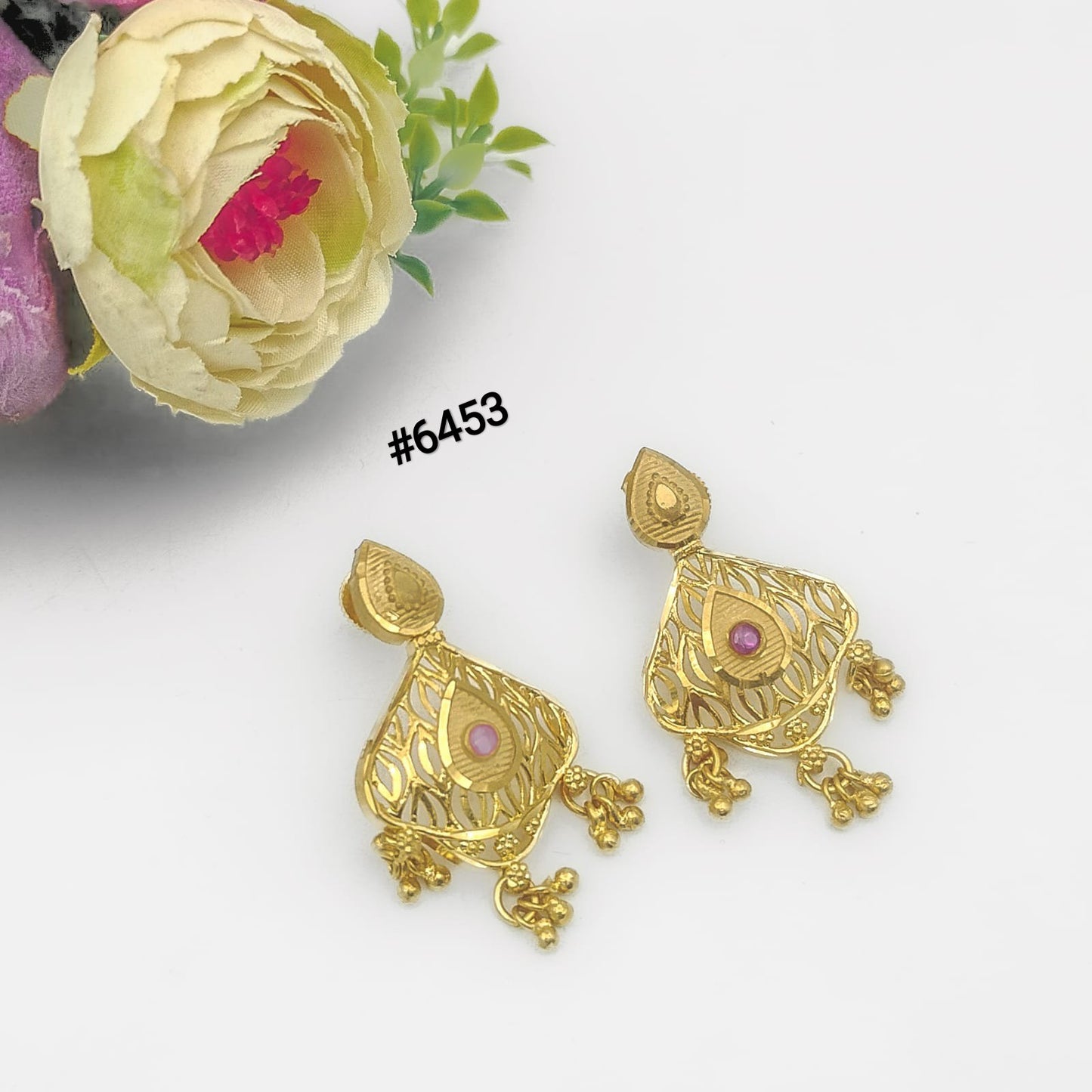 Gold Plated Designer Earrings, PMJ Model No: 6453