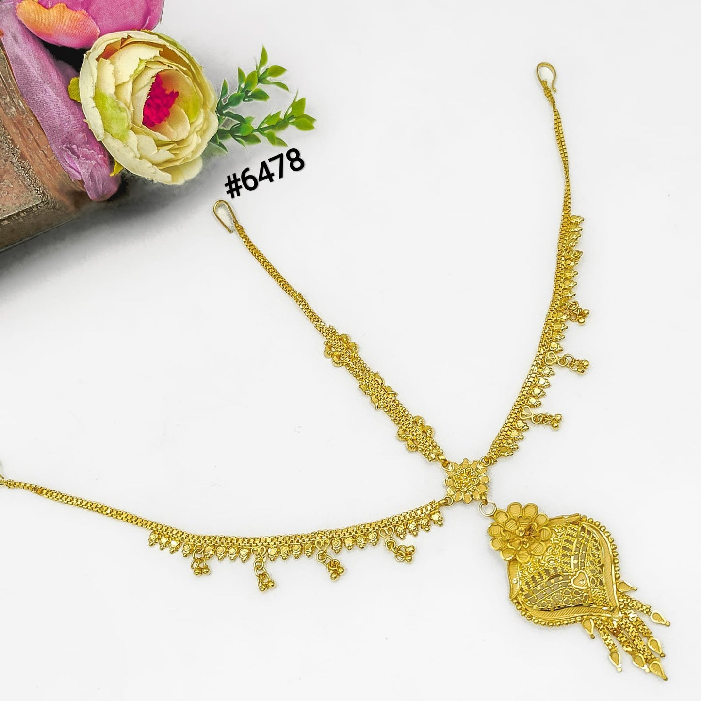 Gold Plated Maang Tika PMJ Model No: 6478