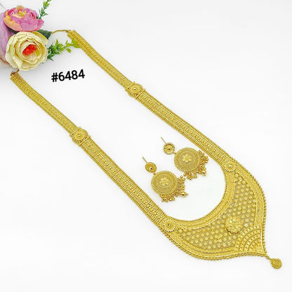 Gold Plated Long Necklaces Set, PMJ Model No: 6484