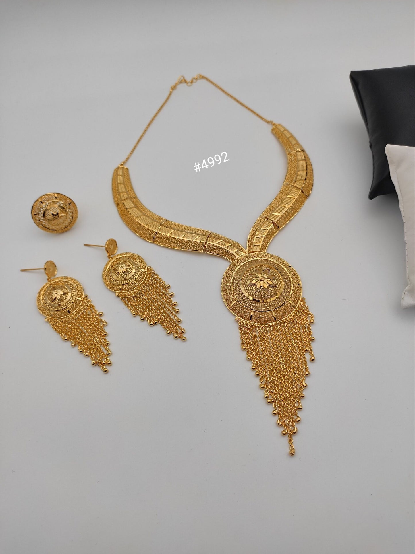 Gold Plated Short Necklace Set, PMJ Model No: 4992